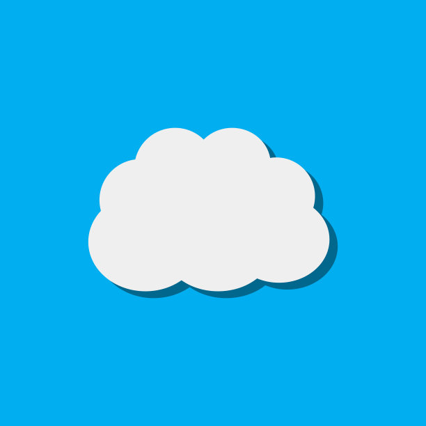 云图标。多云天空矢量图图片下载