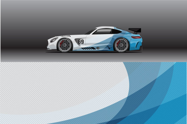 汽车包装贴花设计抽象的赛车和运动图片下载
