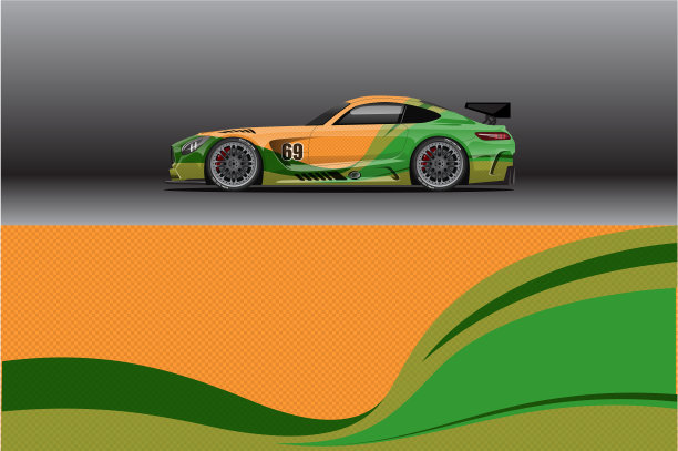 汽车包装贴花设计抽象的赛车和运动图片下载