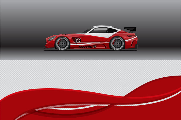 汽车包装贴花设计抽象的赛车和运动图片下载