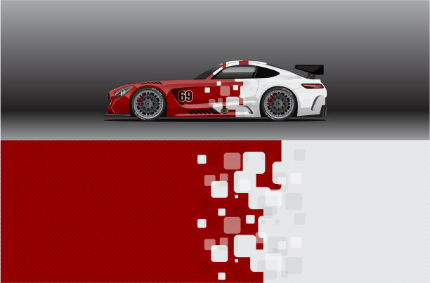 汽车包装贴花设计抽象的赛车和运动图片下载