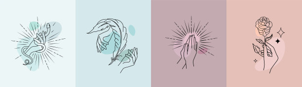 一套女性手模板图片下载