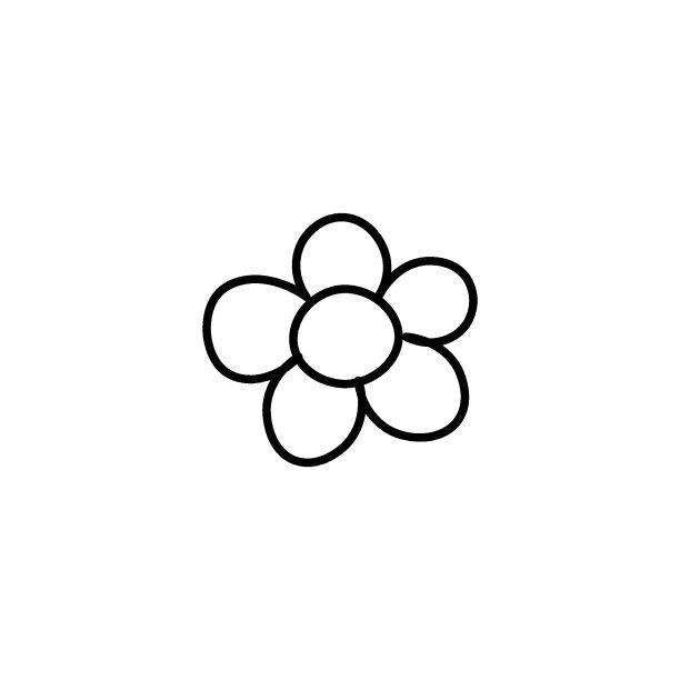 涂鸦花头矢量图标图片下载