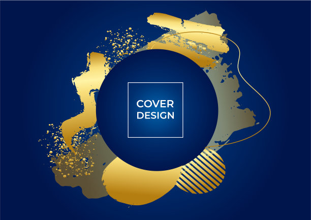 蓝色金色背景现代奢华风格。抽象的背景设计。现代未来主义技术背景矢量插图。流体梯度形状组成。游戏设计海报图片下载