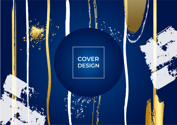 蓝色金色背景现代奢华风格。抽象的背景设计。现代未来主义技术背景矢量插图。流体梯度形状组成。游戏设计海报图片下载