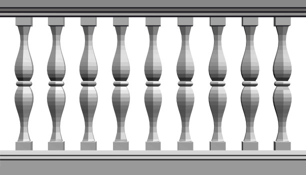 在白色背景上孤立的装饰柱图片下载