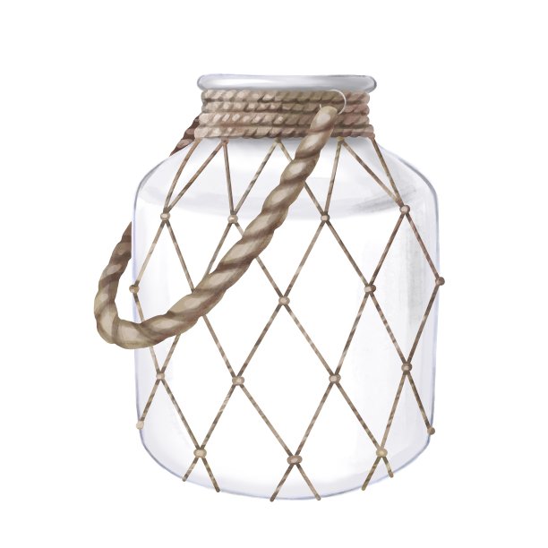 玻璃罐水彩手绘剪贴画隔离在白色背景。零浪费生活方式，环保厨房。没有塑料的概念。手工制作的说明图片下载