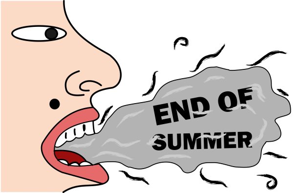 说夏末的人脸插图。烟口病媒设计图片下载