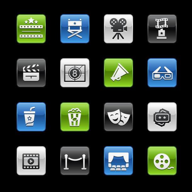 电影工业和剧院图标集- Gelbox系列图片下载