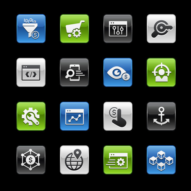 SEO和数字营销图标1 2 - Gelbox系列图片下载