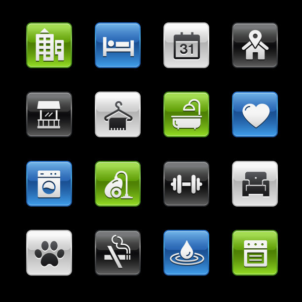 酒店和租赁图标2 - Gelbox系列图片下载