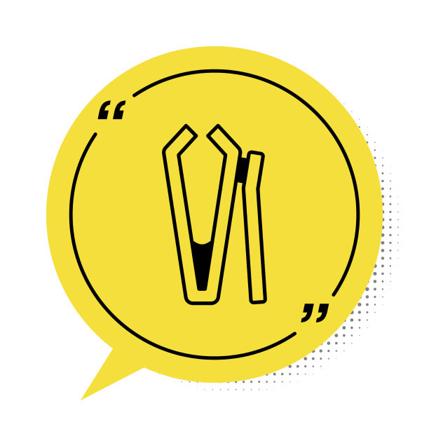 黑色指甲刀图标孤立在白色图片下载