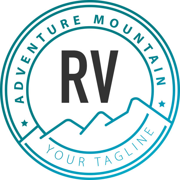 首字母房车冒险山标志设计图片下载