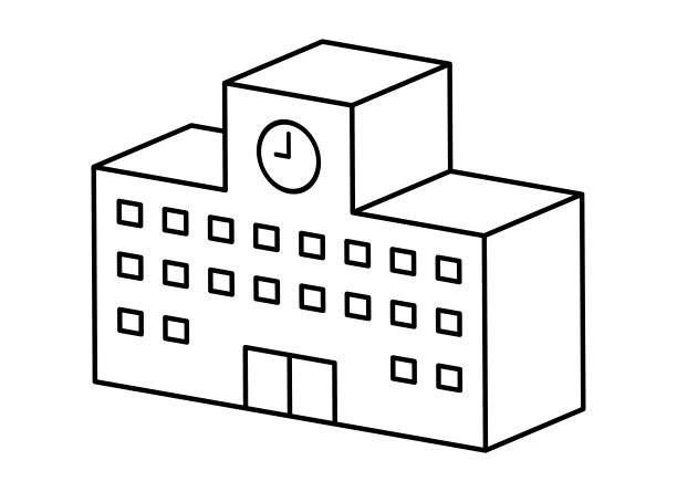 学校建筑孤立矢量插图。图片下载