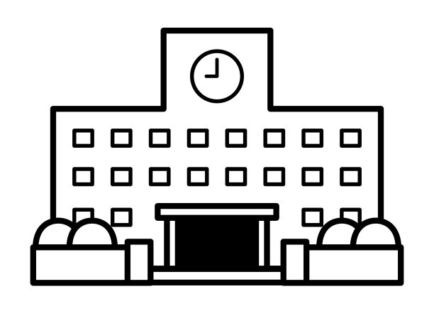 学校建筑孤立矢量插图。图片下载