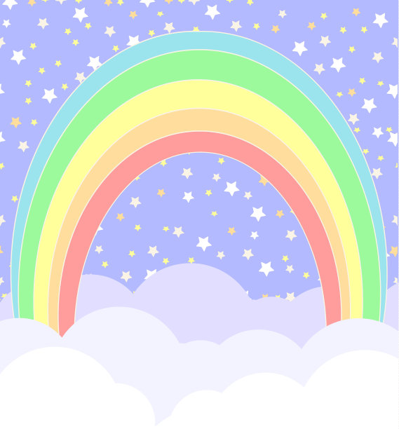 云和星星的彩虹图片下载