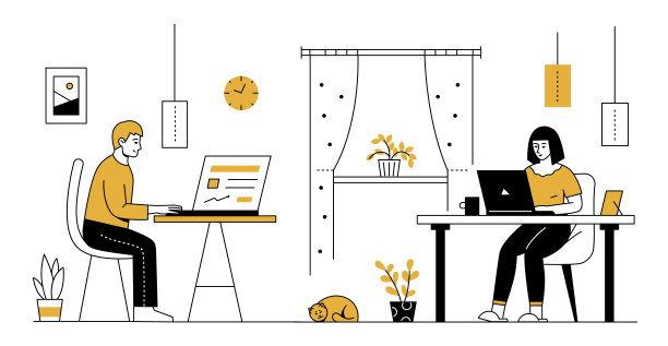 家庭办公-现代线条设计风格说明图片下载