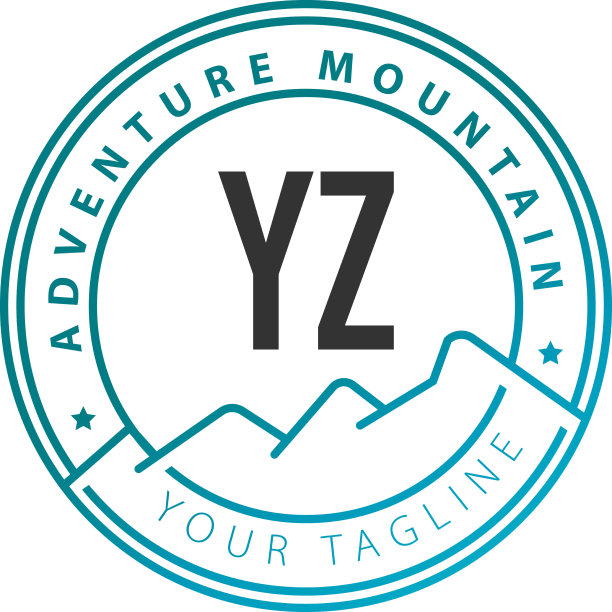 首字母yz冒险山标志设计图片下载
