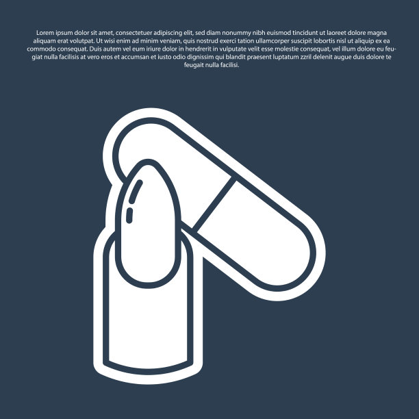 蓝色线钉文件图标隔离在蓝色图片下载