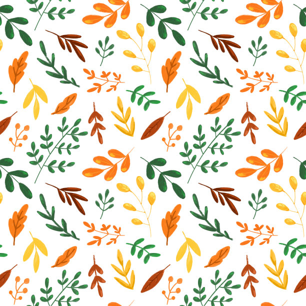 秋叶上白色数码图案图片下载