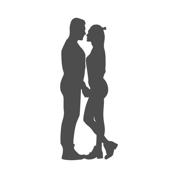 一个丰满的剪影一对相爱的情侣图片下载