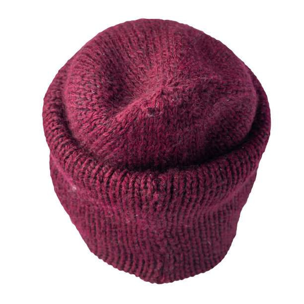 帽子针织孤立在白色的背景。图片下载