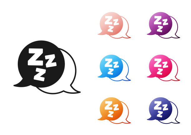 黑色困倦图标孤立在白色背景图片下载