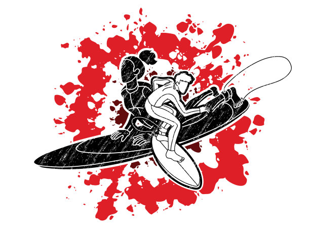 团体冲浪动作冲浪运动图片下载