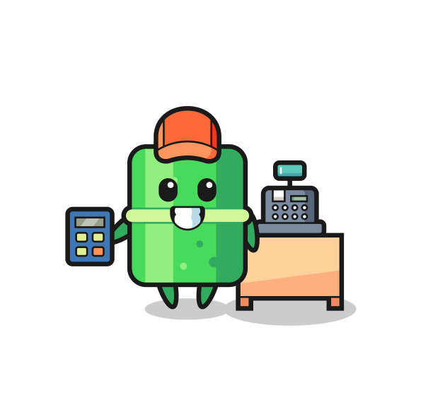 竹林人物当收银员图片下载