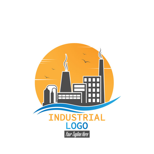 工业标志一个简单的图标为网站和图片下载