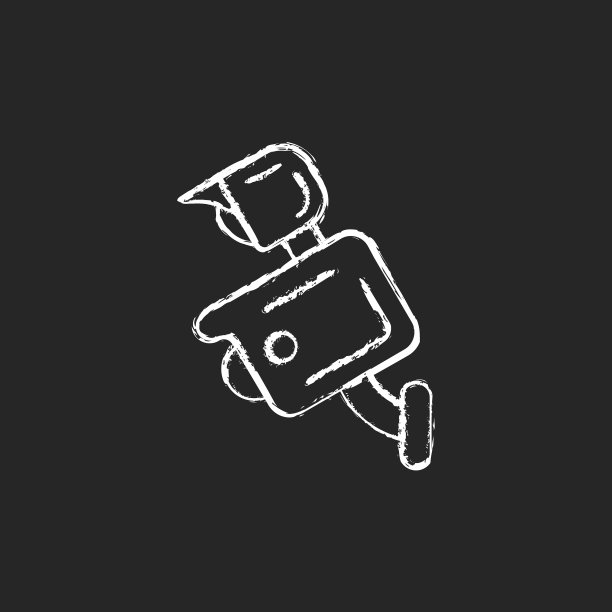 泛光摄像机粉笔白色图标在黑暗图片下载