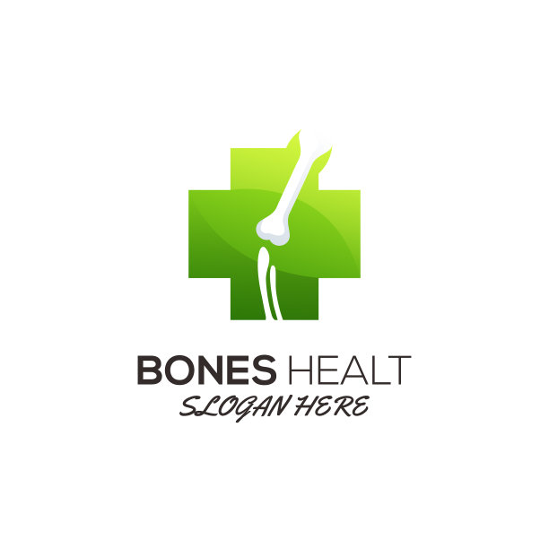 骨骼与愈合标志彩色梯度抽象图片下载