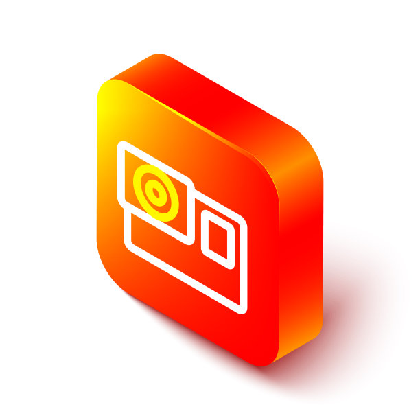 等距线行动极端相机图标孤立图片下载