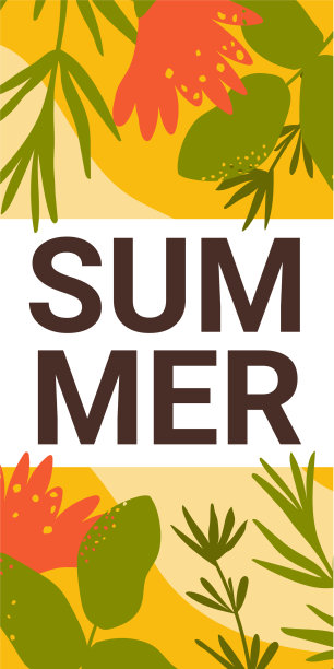 夏旗繁花绿草草地图片下载