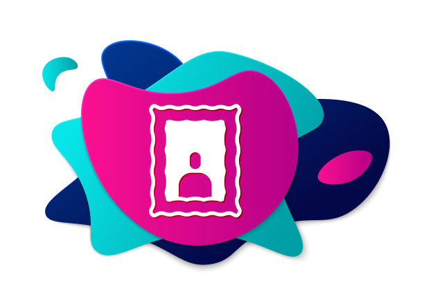 彩色相框上的表图标隔离上图片下载