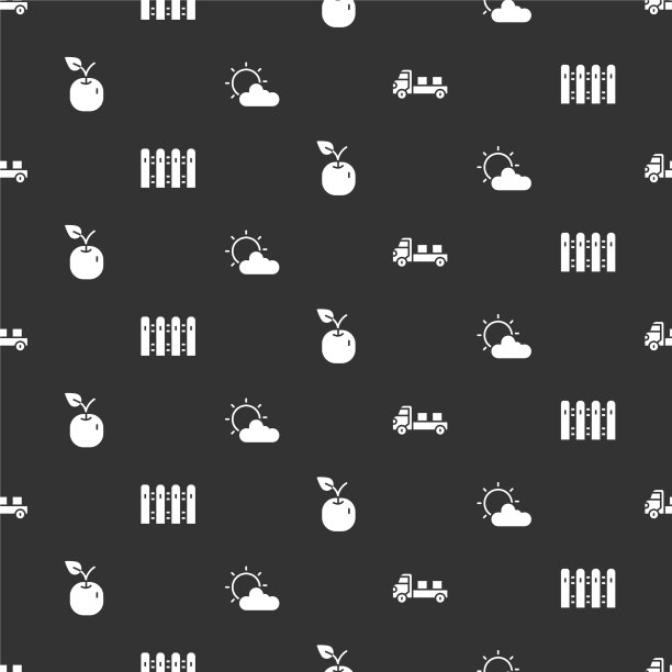 设置小货车花园篱笆木苹果和图片下载