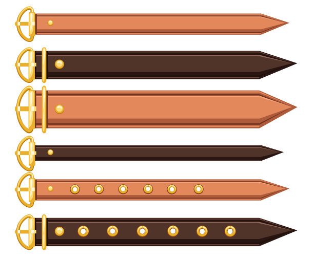 设置皮带、皮革和金属元素、链条和图片下载