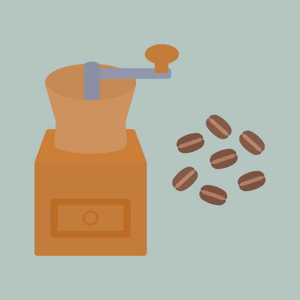 一个简单和可爱的咖啡磨的剪贴艺术图片下载