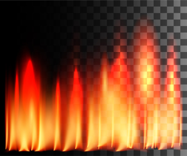 黄火对透明效果抽象图片下载