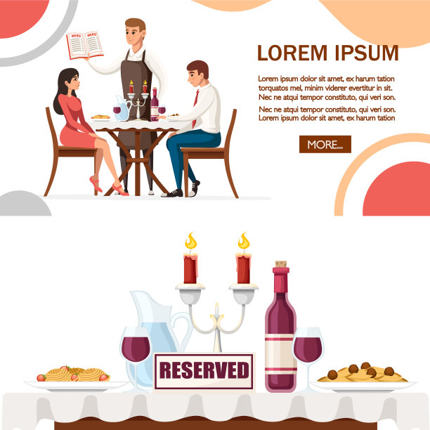 一男一女在餐厅里约会图片下载