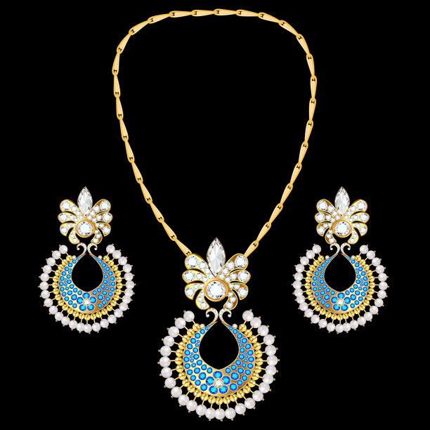 把金吊坠镶在一条珍贵的链子上图片下载