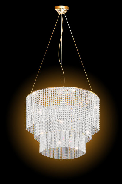 带有吊坠的水晶吊灯古董图片下载