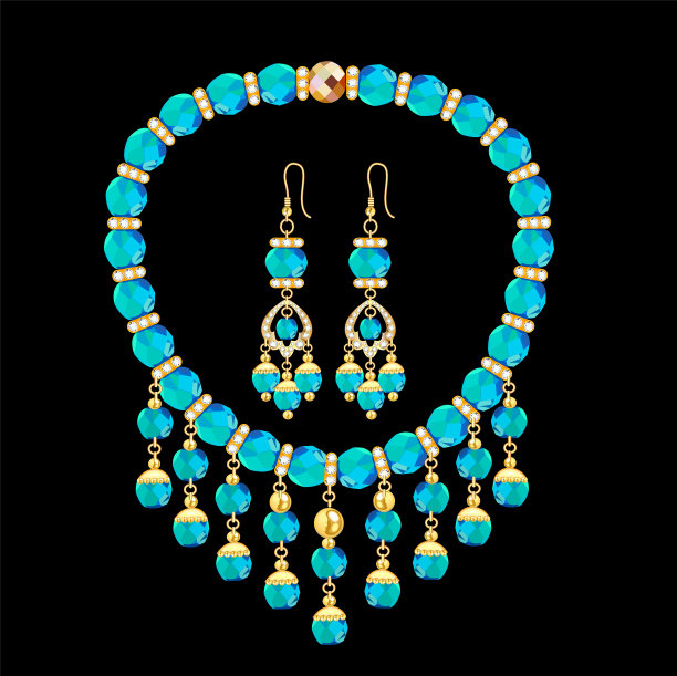 为妇女镶嵌珠子和耳环图片下载