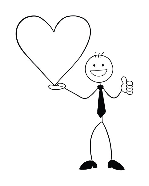 Stickman商人性格捧心图片下载