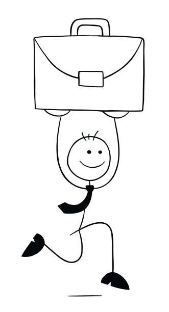 Stickman商人性格的跑步和图片下载