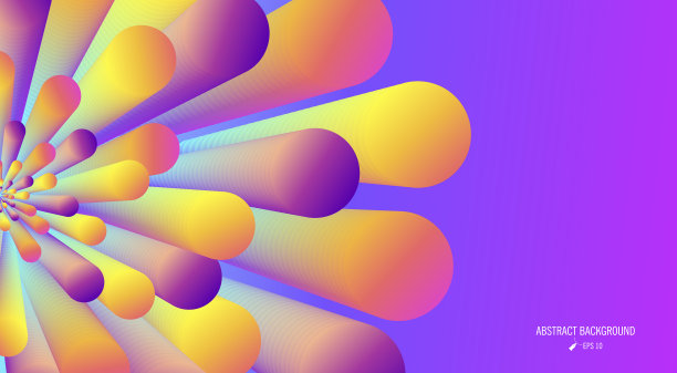 抽象的背景与明亮的彩色3d burst图片下载