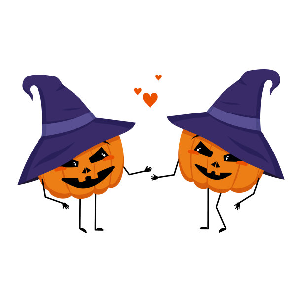 可爱的南瓜人物与爱的情感图片下载