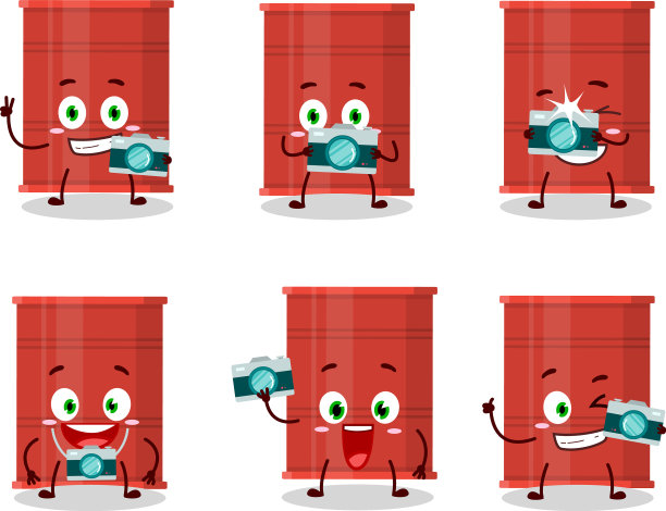 摄影师专业的红色桶表情符号图片下载