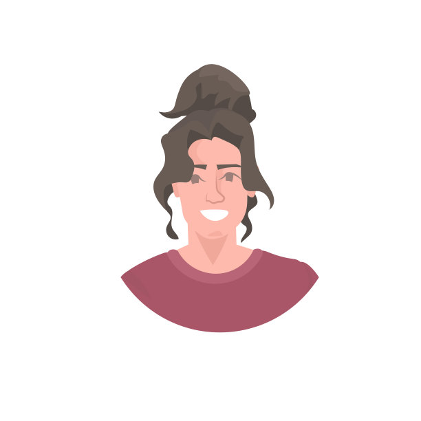 微笑的女人头化身美丽的人脸图片下载