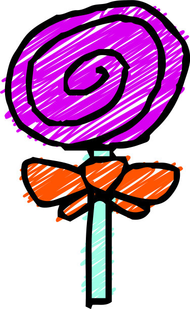 可爱的棒棒糖涂鸦的孩子图片下载